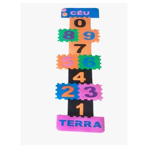 Tatame Eva Amarelinha 28cmx28cmx8mm Com 12 Peças Riplas