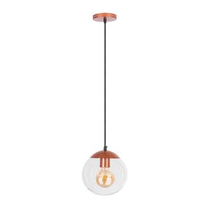 Pendente Catar Bola Transparente 20cm Para 1 Lâmpada Kin Home