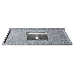 Pia De Granito Cinza Corumba 1.52m Com Cuba Funda Kasa Granito
