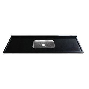 Pia De Granito Preto Kasa 1.52m Com Cuba Funda Kasa Granito