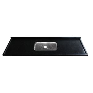 Pia De Granito Preto Kasa 1.82m Com Cuba Funda Kasa Granito