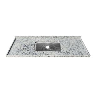 Pia De Granito Reto Simples Branco Dallas 2.00m Kasa Granito