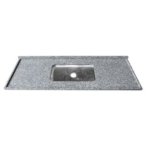 Pia De Granito Reto Simples Cinza Corumba 1.50m Kasa Granito