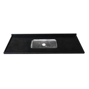 Pia De Granito Reto Simples Preto Kasa 1.20m Kasa Granito