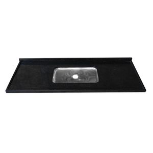 Pia De Granito Reto Simples Preto Kasa 1.50m Kasa Granito
