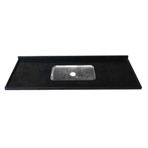 Pia De Granito Reto Simples Preto Kasa 1.80m Kasa Granito