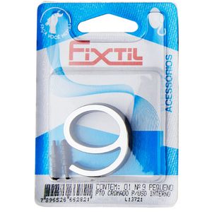 Número 9 De Plástico Preto/Cromado Pequeno 4cm Abs Fixtil
