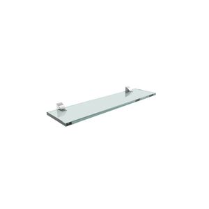 Prateleira Vidro 0.8x10x40cm Suporte Cromado Prat-K