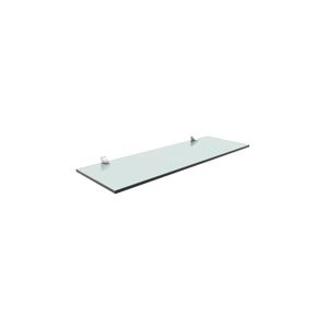 Prateleira Vidro 0.8x20x60cm Suporte Cromado Prat-K