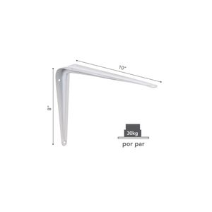 Suporte Branco 8x10 Para Prateleira Prat-K