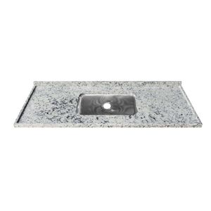 Pia De Granito Reto Simples Branco Dallas 1.50m Kasa Granito