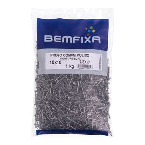 Prego Polido Com Cabeça 10x10 1kg Bemfixa