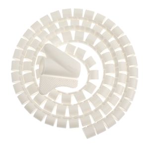 Super Organizador De Fios E Cabos 28mm Branco 1.5mts Bemfixa
