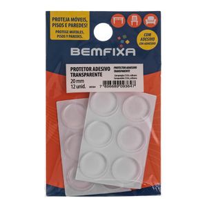 Protetor Adesivo Eva Transparente Redondo 20mm Bemfixa