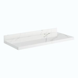 Prateleira Porcelanato Veneza 100cm Branca Darabas