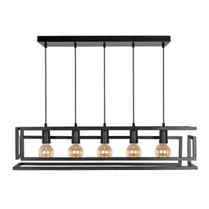 Pendente Konin Preto Para 5 Lâmpadas Kin Home