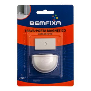 Trava Porta Magnético Branco Bemfixa