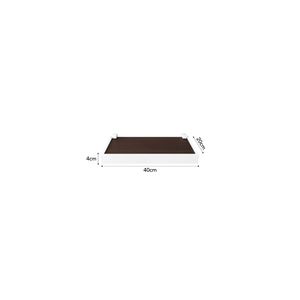 Prateleira Tabaco 4x20x40cm Moldura Branca Prat-K