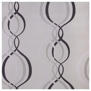 Papel De Parede Vinil Geométrico Cinza/Preto 0.50x10mt Sugestões