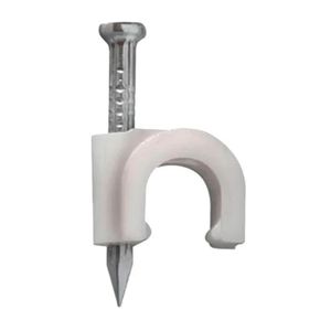 Abraçadeira Para Cabo Coax 6mm Branco 20 Unidades Fixtil