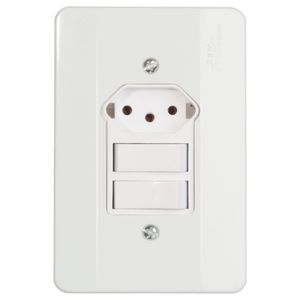 Conjunto Milleniun 2 Interruptores Simples + 1 Tomada 2p + T 10a/250v Mec-Tronic