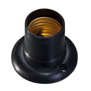 Soquete De Baquelite Fixo 4a/250v Preto Mec-Tronic