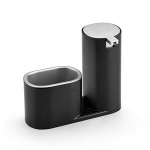 Dispenser Para Detergente E Bucha Preto/Cromado Arthi