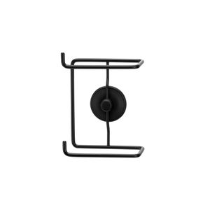 Porta Rolo Papel Higiênico Duplo Com Dupla Face Black Arthi