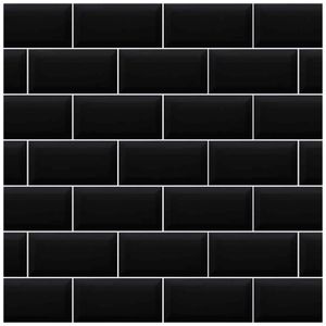 Revestimento10x20 Black Bisote Cx1.38m² Strufaldi