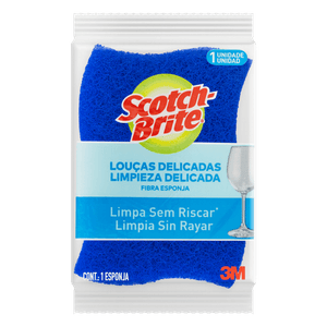 Esponja Fita Anti Risco Azul 3m
