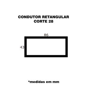 Condutor Retangular 28 2 Metros Calha Forte