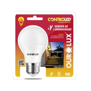 Lâmpada Controled Com Sensor De Luminosidade 9w 2700k Ourolux