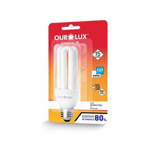 Lâmpada Eletrônica 3u 15w 6400k 127v Ourolux