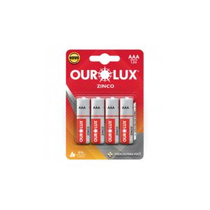 Pilha Comum Aaa Palito Blister Com 4 Unidades Ourolux