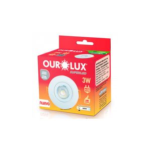 Sopt Mini Superled Redondo 3w 3000k Branco Ourolux