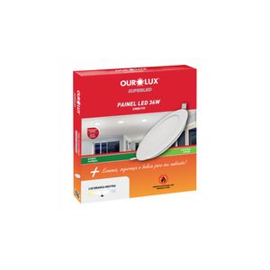 Plafon Superled Embutir 36w 2700k Redondo Bivolt Ouroux
