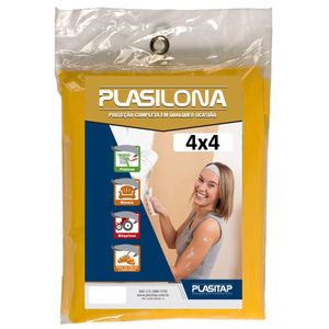 Lona Plástica Amarela Cortada 4x4 Plasitap