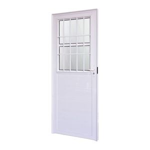 Porta Social Com Postigo Lambril Branco 210x90 Direito Esquadrifazio