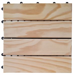 Deck De Madeira Pinus Com Base Plástica 30x30x3cm Impallets
