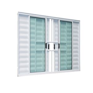 Veneziana Safira Branco 6 Folhas Com Grade 100x120 Esquadrifazio