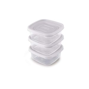 Clic Pote Quadrado 3peças 580ml Plasútil