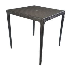 Mesa Casabella Ratan Marrom Quadrada Plasútil