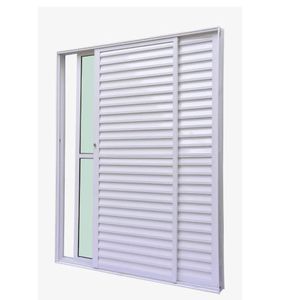 Porta Balcão 3 Folhas Diamante Veneziana Bco 210x200 Esquadrifazio
