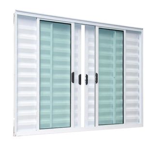 Veneziana Safira Branco 6 Folhas Sem Grade 100x100 Esquadrifazio