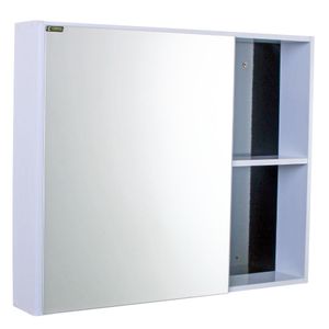 Espelheira Multiuso 66cm Cromo (Nicho Esquerdo Ou Direito) Corso