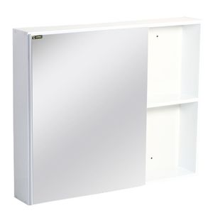 Espelheira Multiuso 66cm Branco (Nicho Esquerdo Ou Direito) Corso