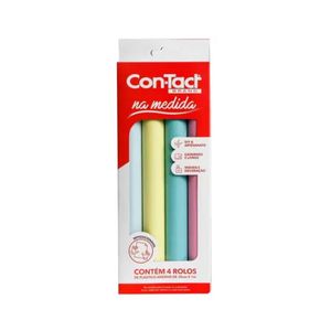 Kit Con-Tact Na Medida Com 4 30cmx1m Pastel Lover Con-Tact