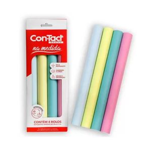 Kit Con-Tact Na Medida Com 4 30cmx1m Pastel Lover Con-Tact