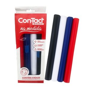 Kit Con-Tact Na Medida Com 4 30cmx1m Cores Básicas Con-Tact