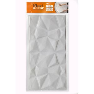 Placa Adesiva 3d 70cmx70cm Paris Branco Plavidecor